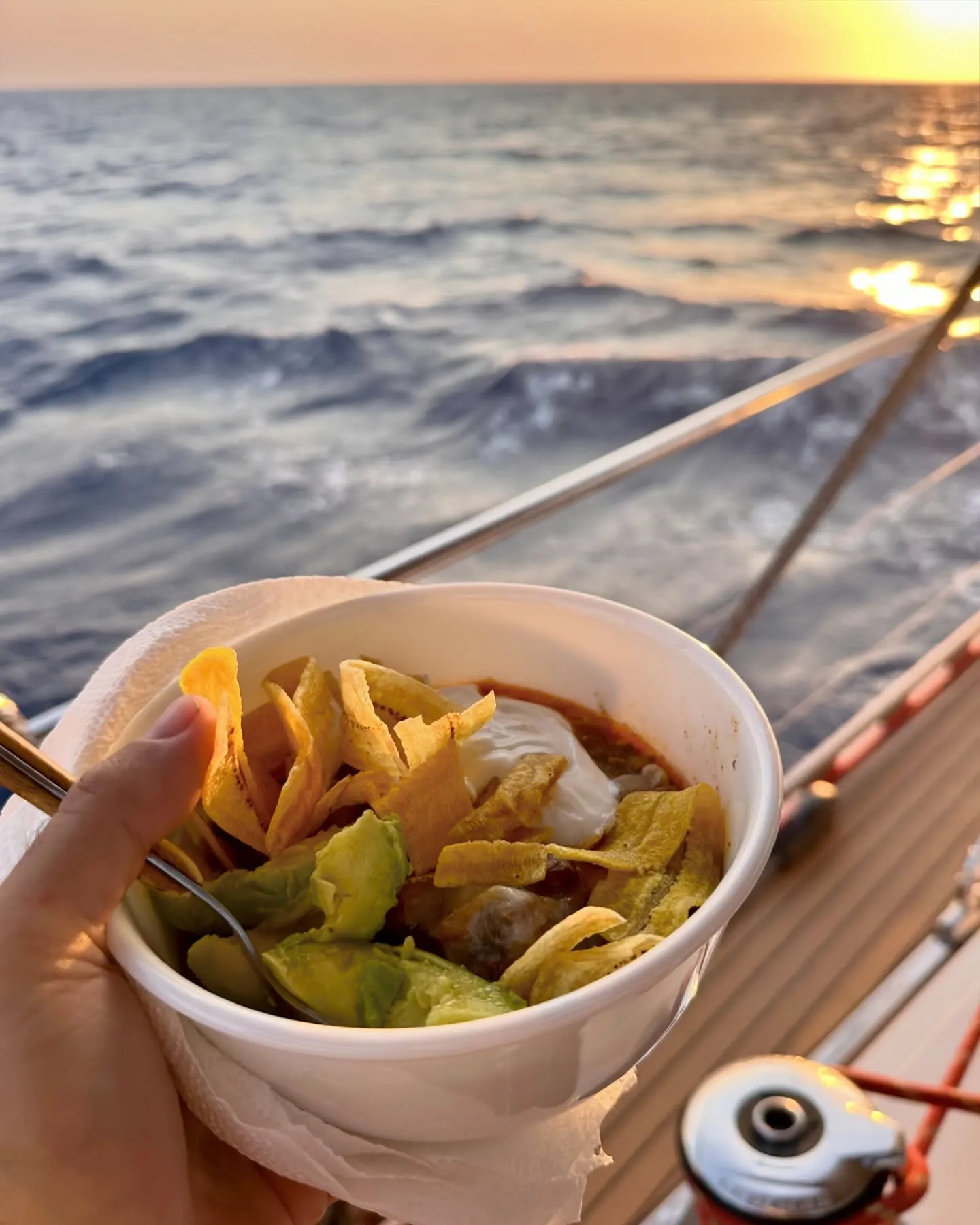 Passage food at sunset. Passage food at sunset.