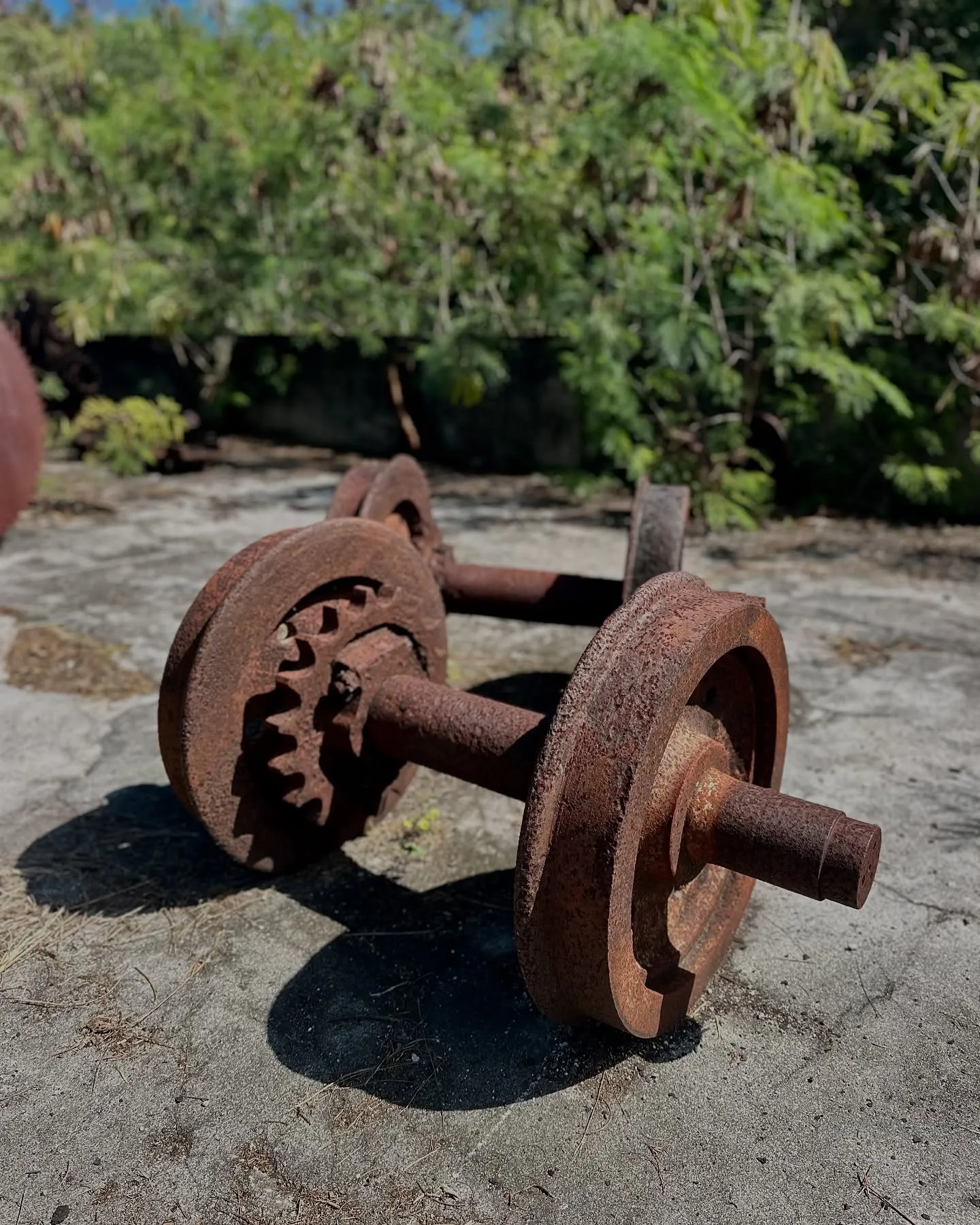 Old railway wheels from the mining days. Old railway wheels from the mining days.