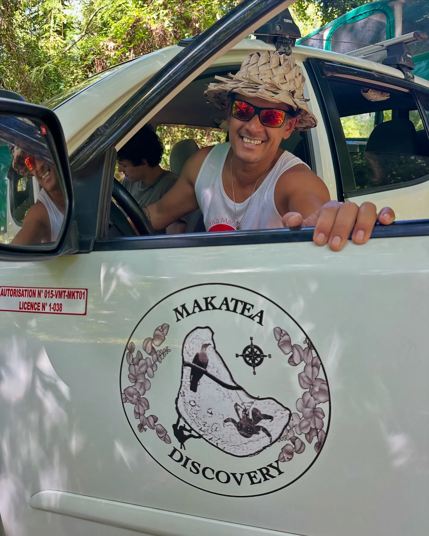 All aboard the Makatea Discovery tour. All aboard the Makatea Discovery tour.