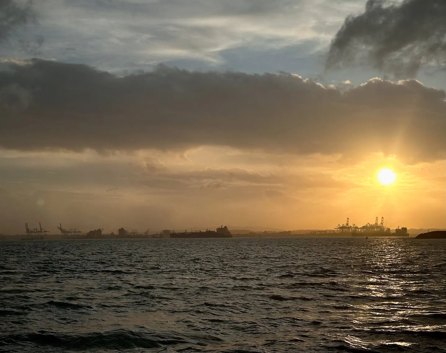 From tropical islands to the canal's container ship holding area. From tropical islands to the canal's container ship holding area.