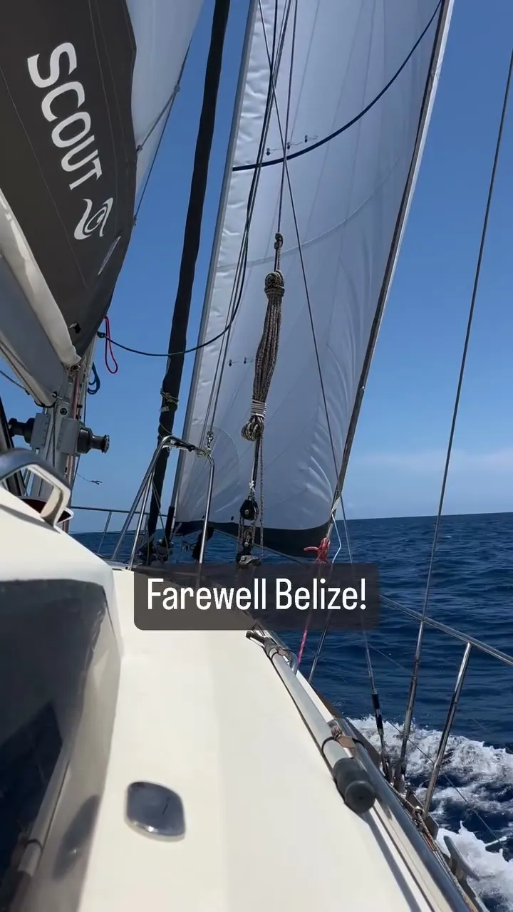 Farewell San Pedro, upwind in light winds. Farewell San Pedro, upwind in light winds.