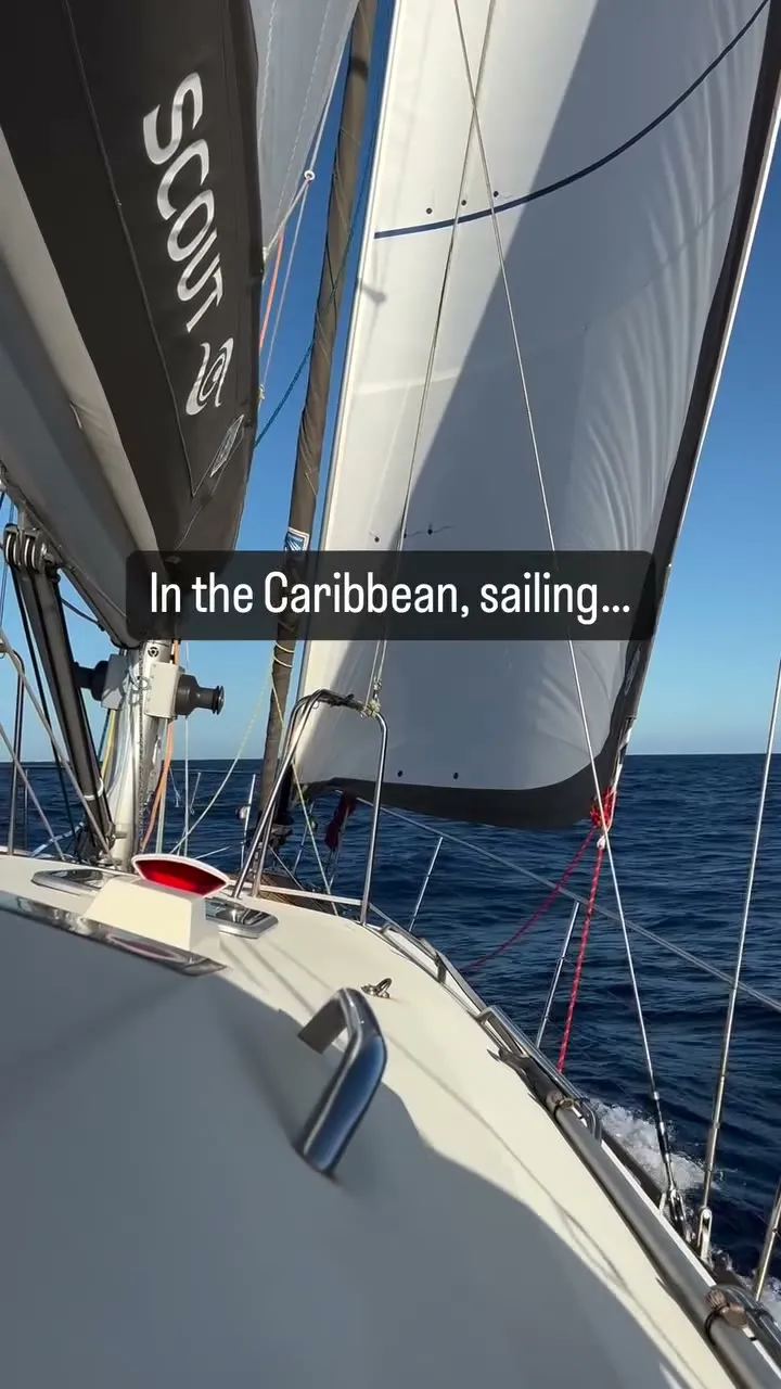 Seven-knot sailing past Jamaica. Seven-knot sailing past Jamaica.