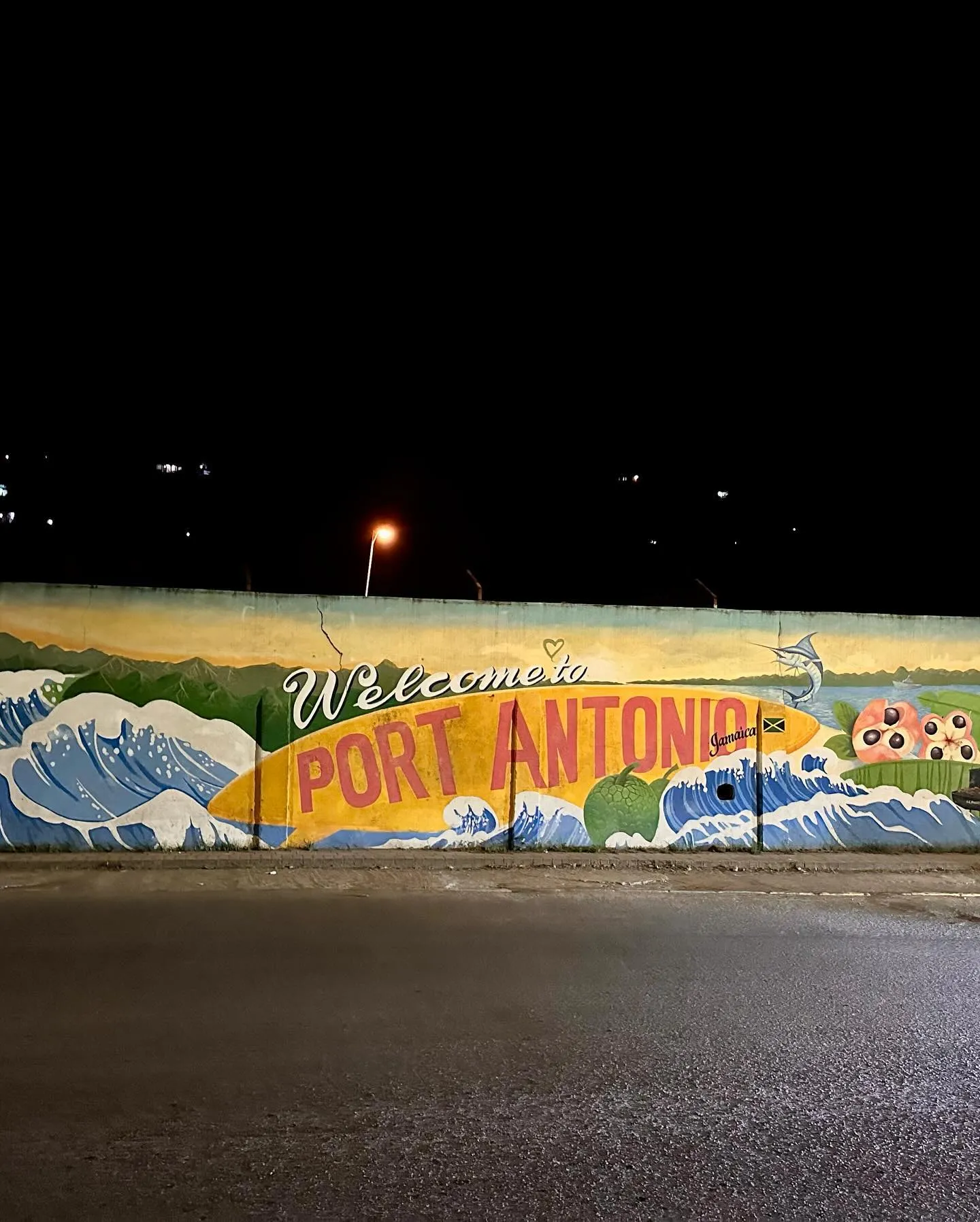 A colourful welcome to Port Antonio.
