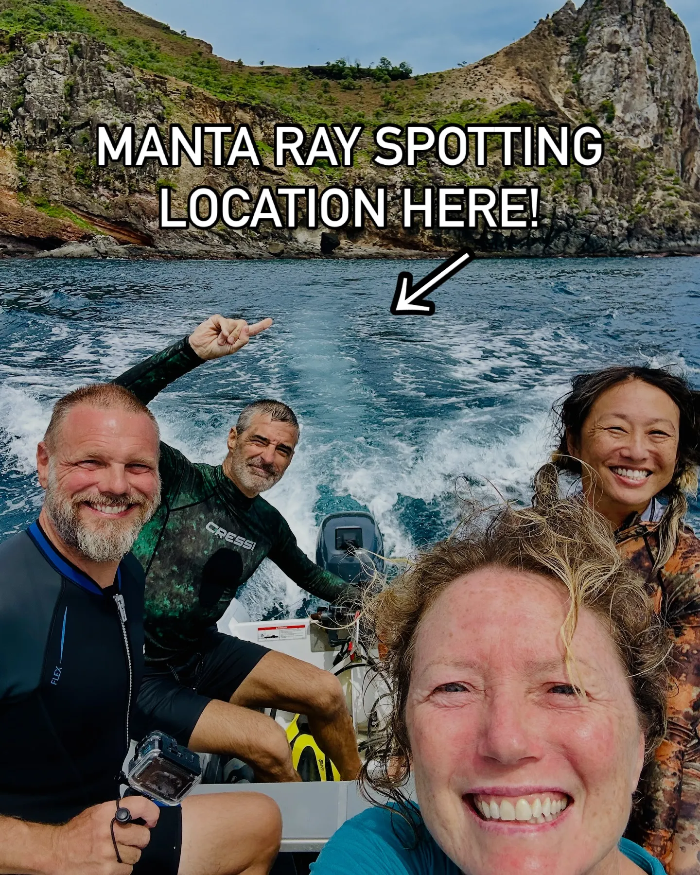 Post-manta euphoria with Sailing Far Out. Post-manta euphoria with Sailing Far Out.