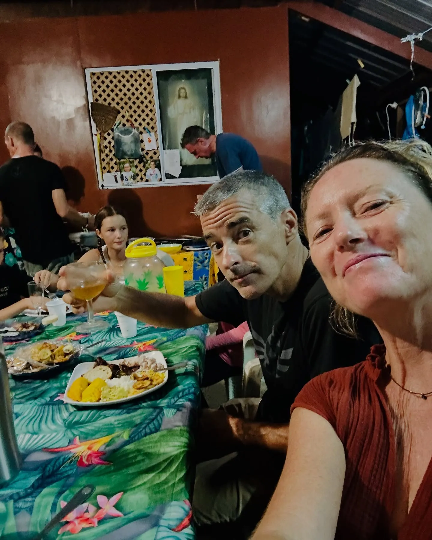 Sharing a tasty local meal in Hanavave, Fatu Hiva Sharing a tasty local meal in Hanavave, Fatu Hiva