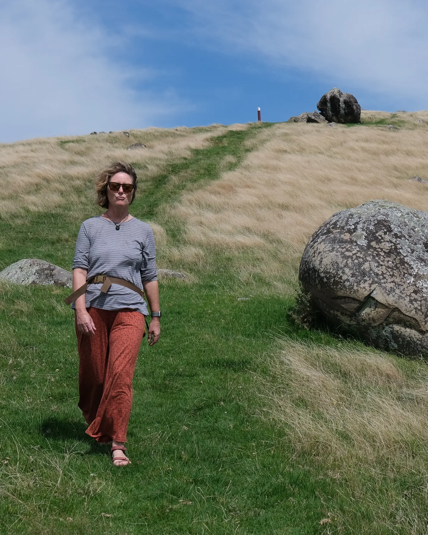 A stroll down a grassy hillside. A stroll down a grassy hillside.