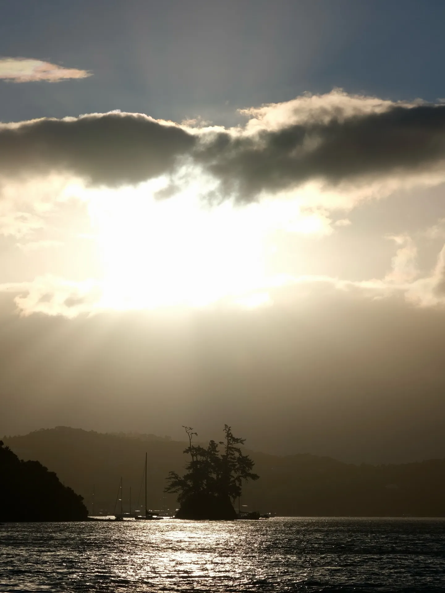 Silver light breaking through the clouds. Silver light breaking through the clouds.