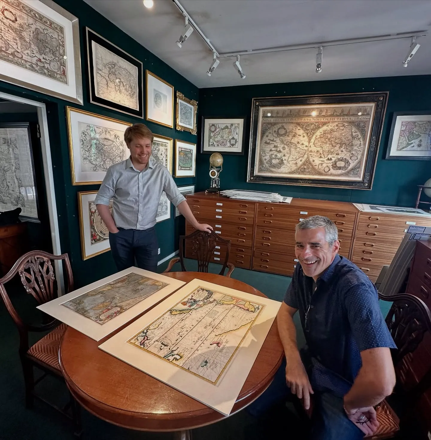 Antique charts at The Map House in London.