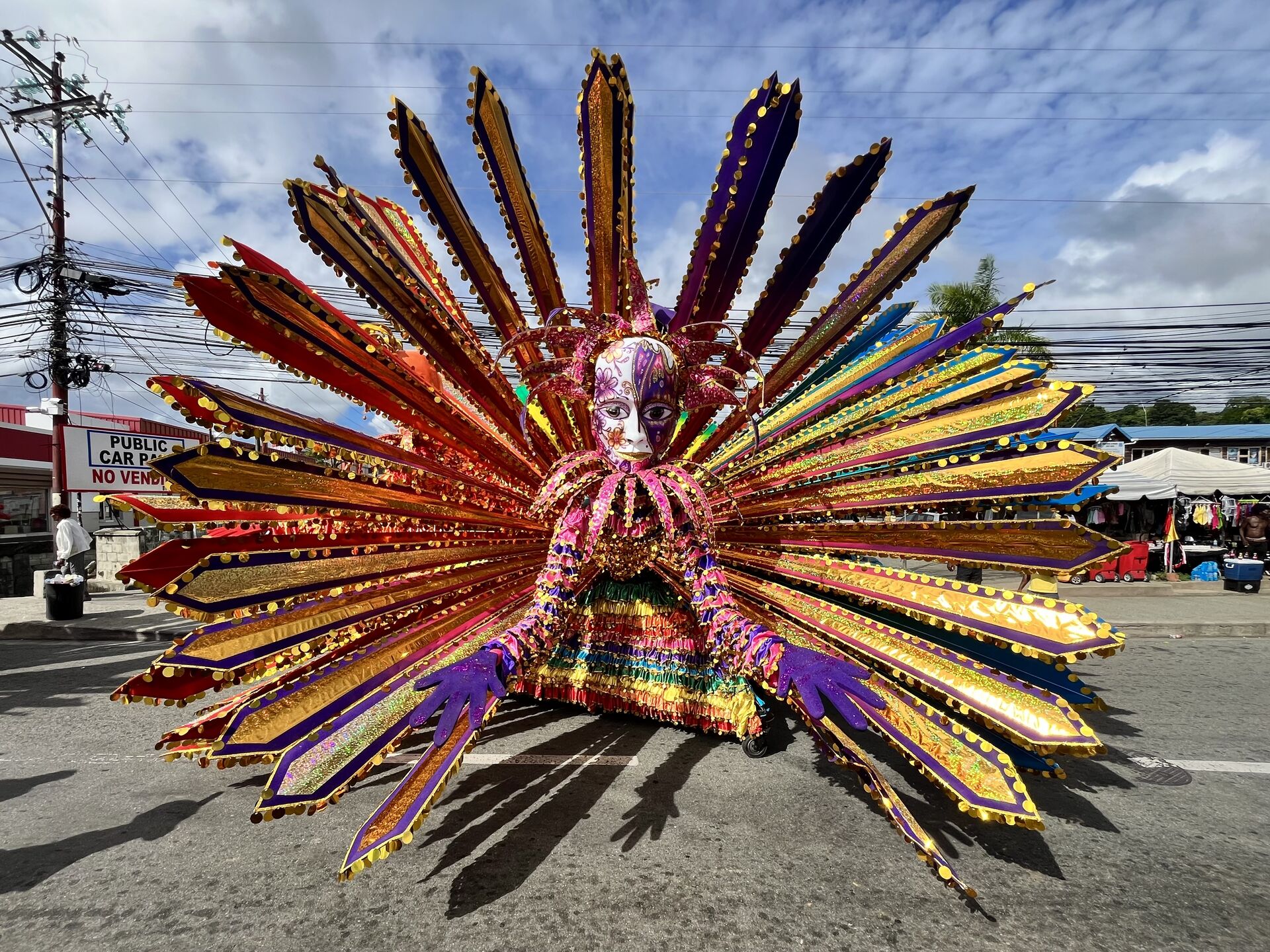 Carnival finery in Scarborough, Tobago.