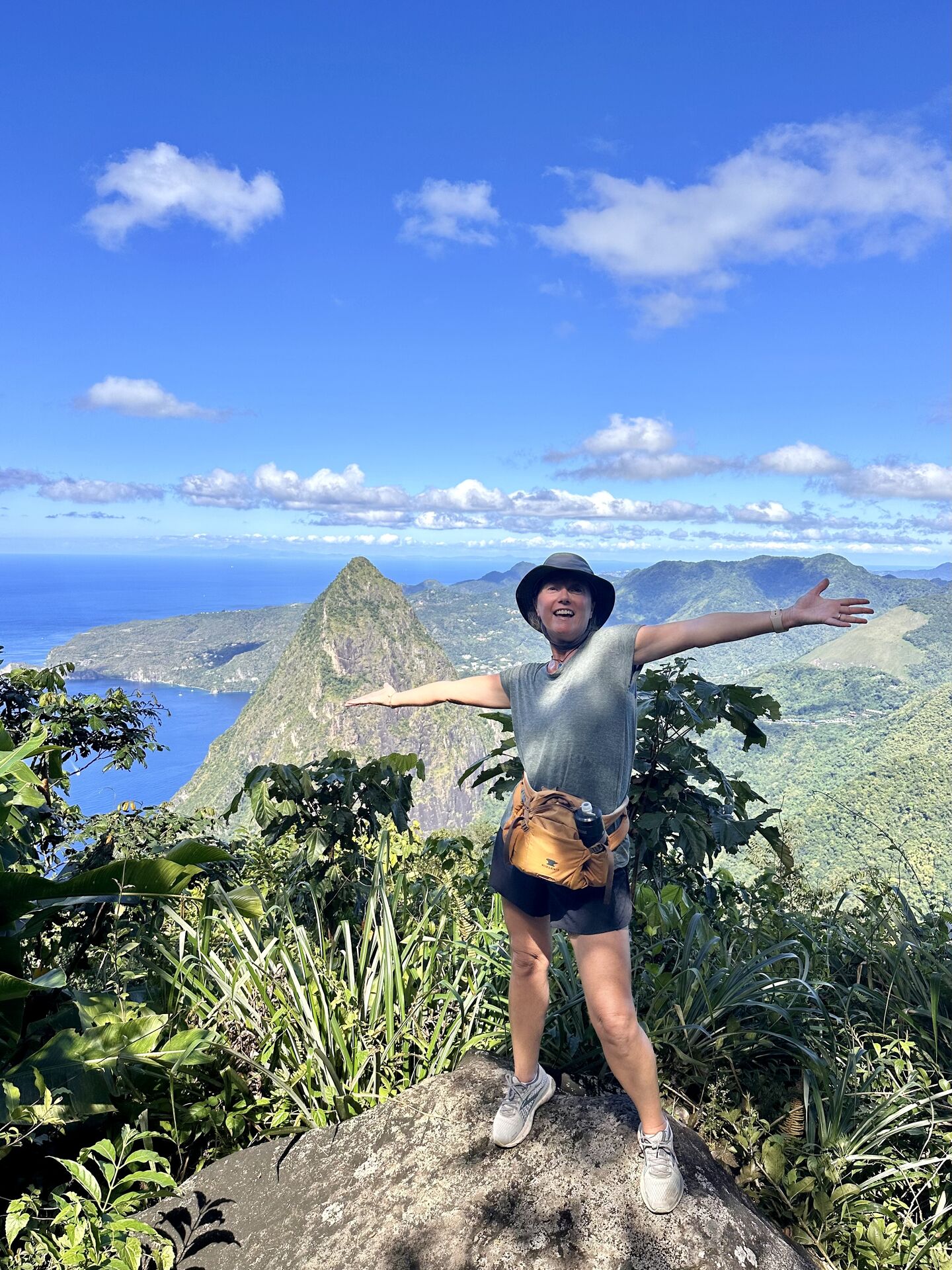 Jayne climbed the Grand Piton as a New Years Eve challenge.