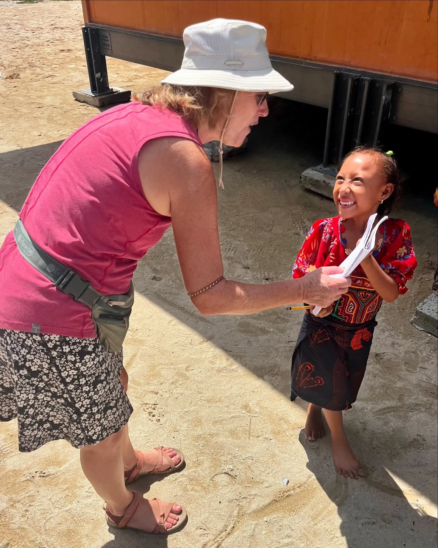 Big smiles at the village school. Big smiles at the village school.