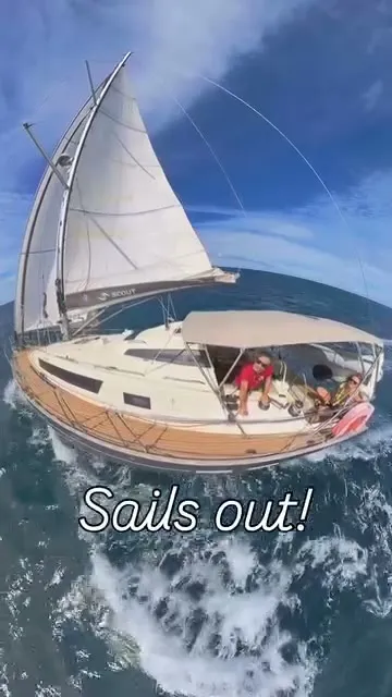 Our first Insta360 video, with apologies for the luffing mainsail. Our first Insta360 video, with apologies for the luffing mainsail.