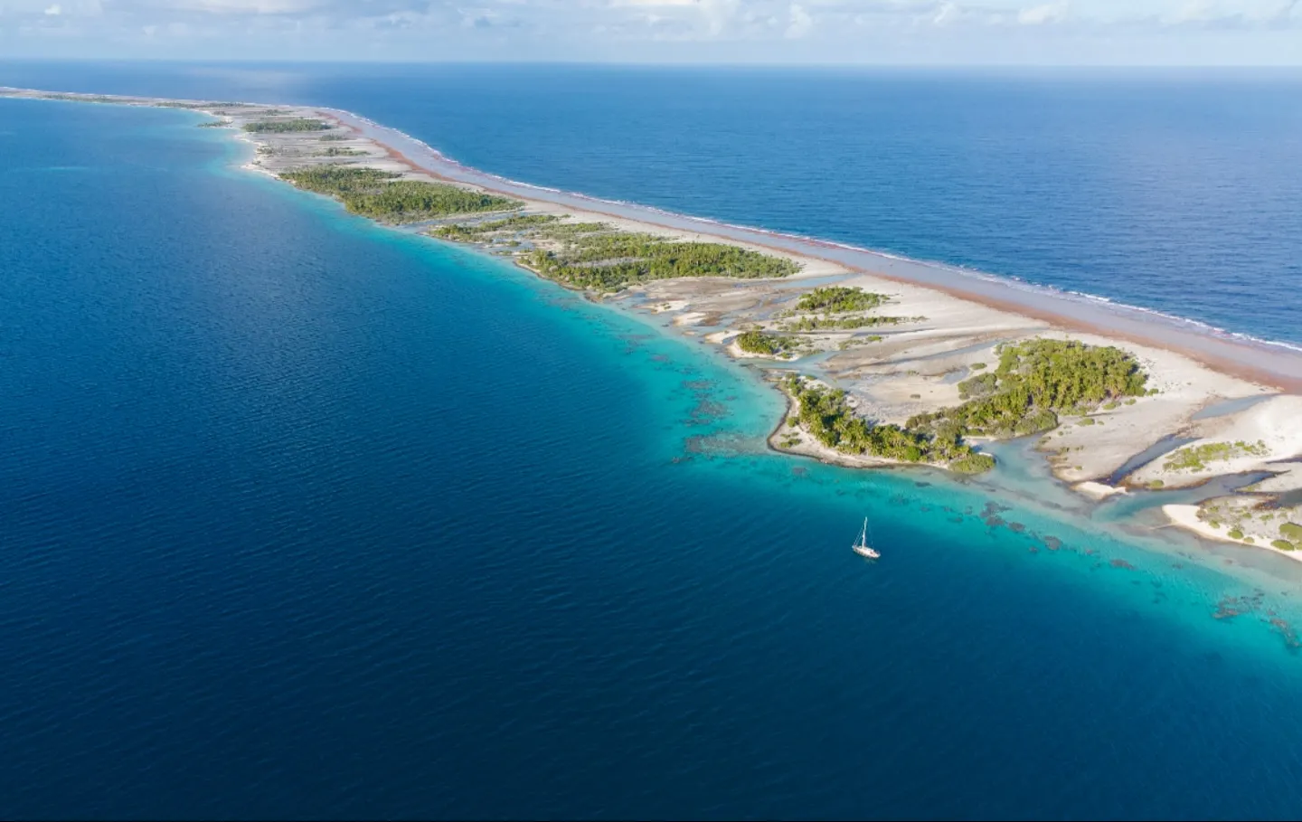 Welcome to Amanu - we were very relieved to drop anchor! Welcome to Amanu - we were very relieved to drop anchor!