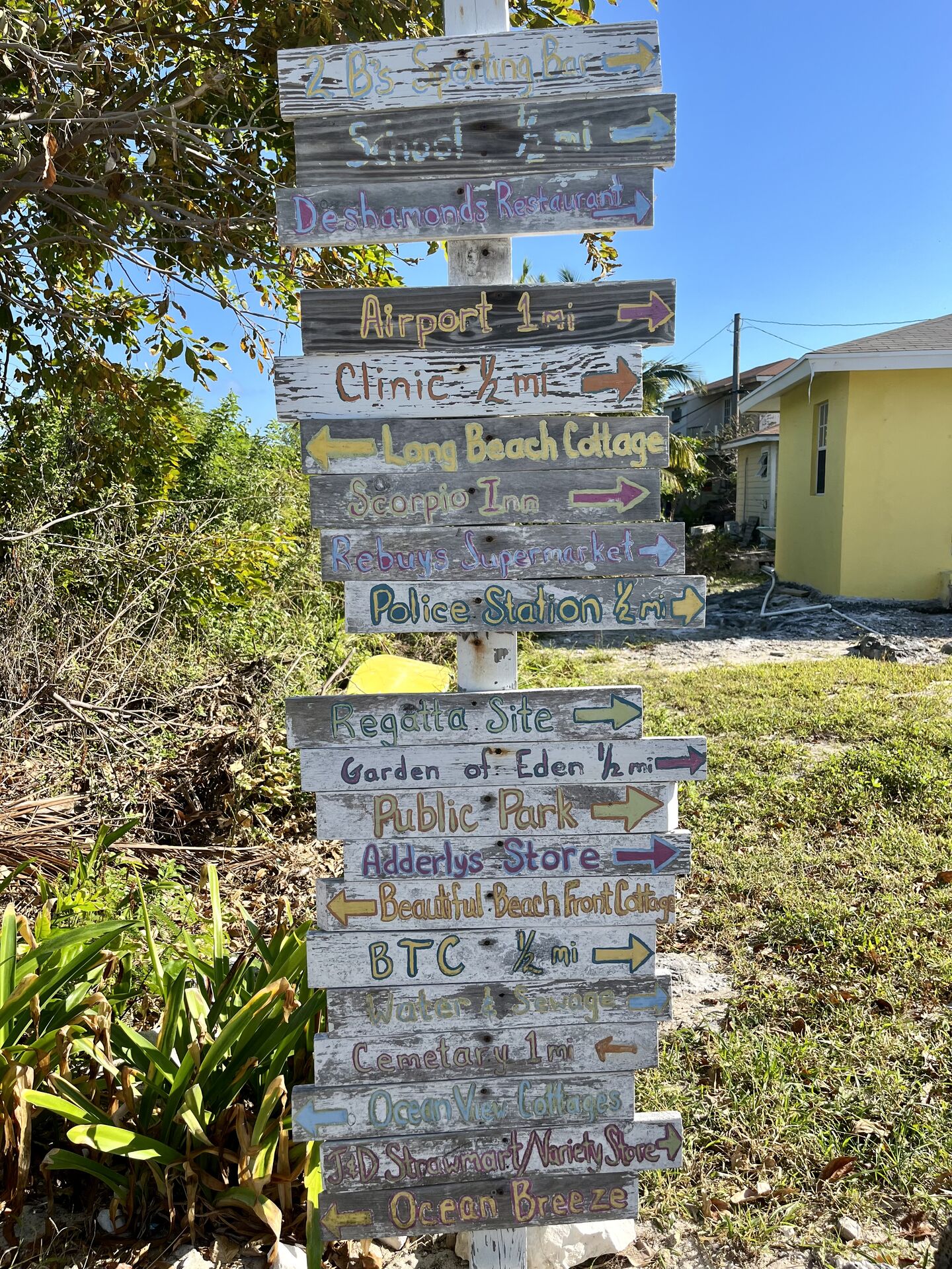 It's all either to the left or to the right on Black Point Harbour's main street.