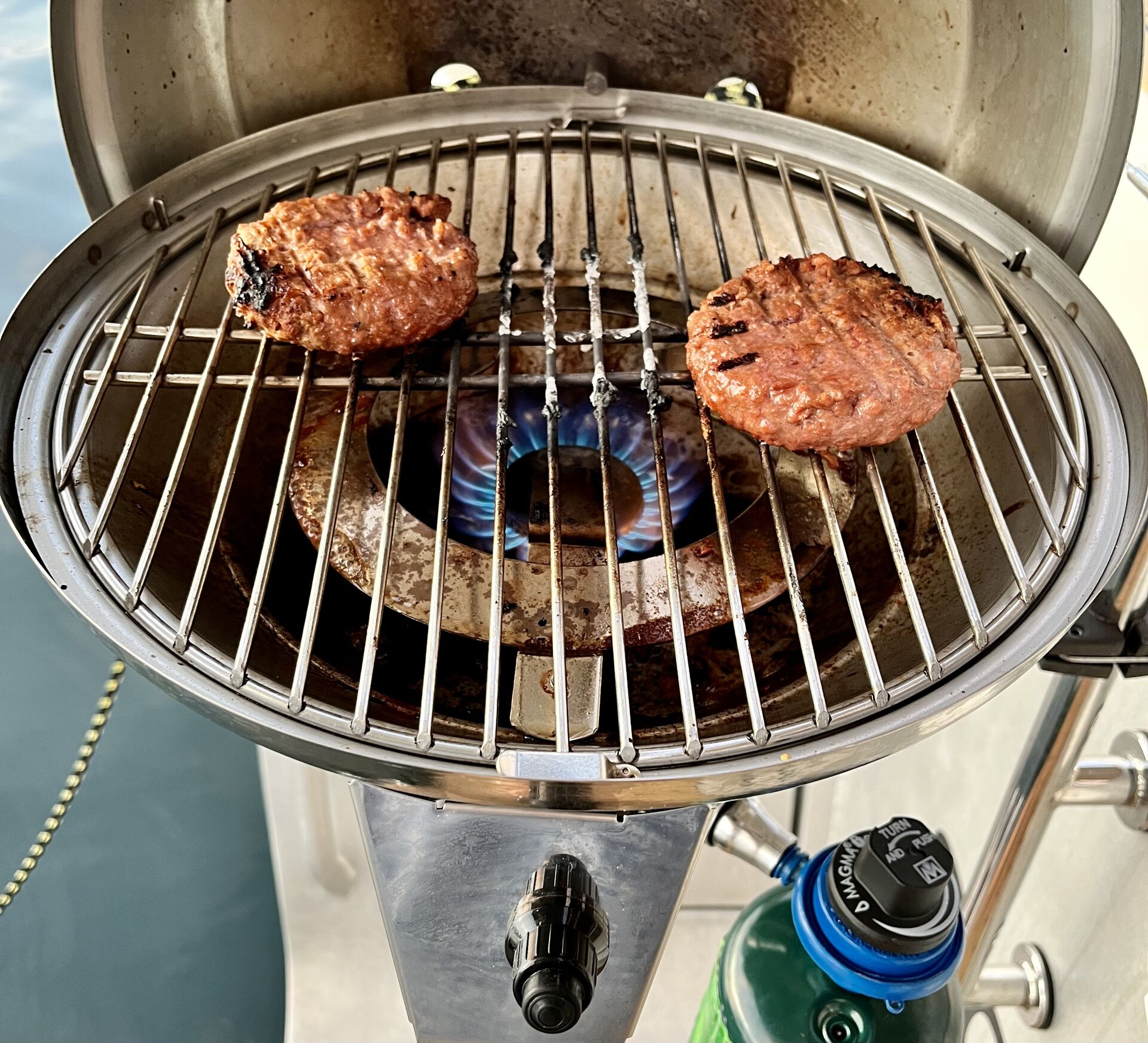 Putting the grill to the test.