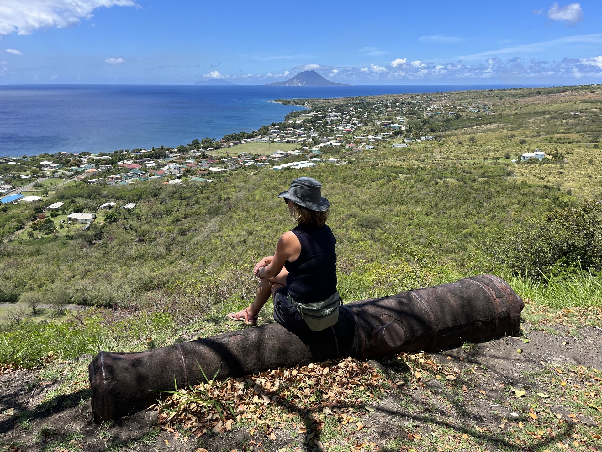 A chain of volcanoes with cannons all pointing at each other.