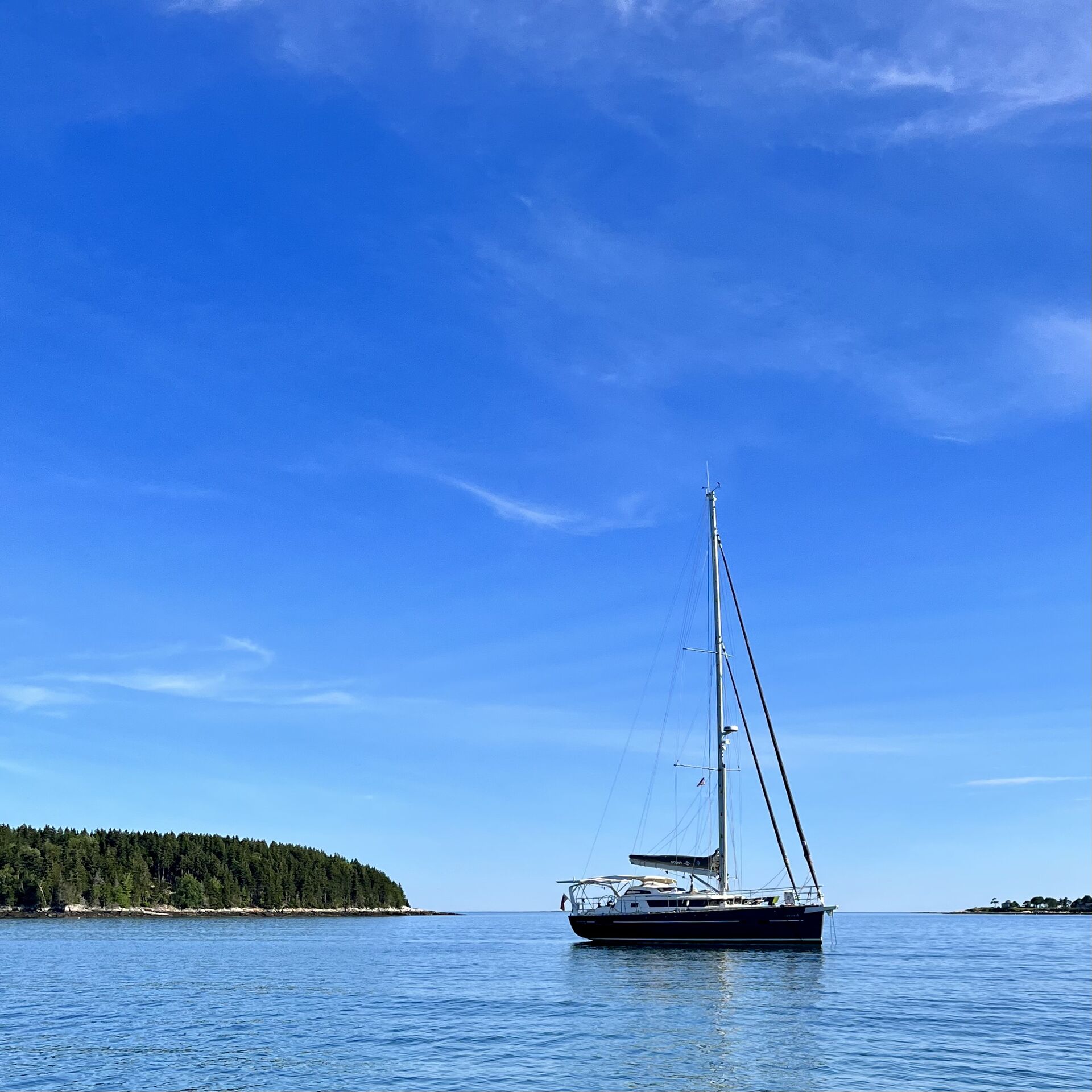 A calm anchorage.