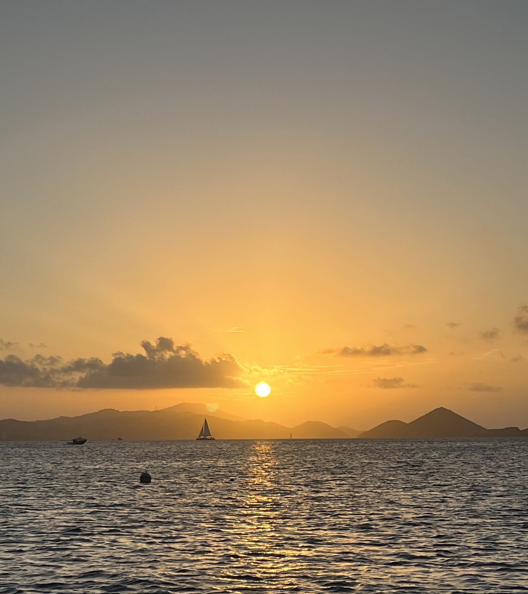 A Virgin Islands sunset.